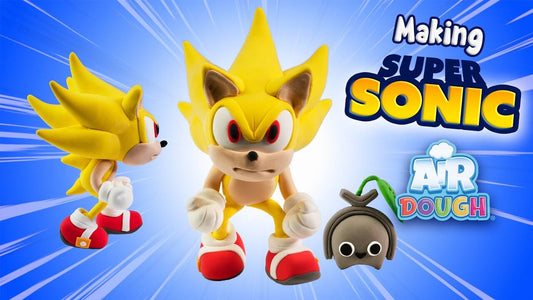 Super Sonic From Sonic The Hedgehog made with Air Dough