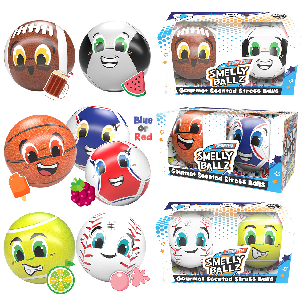 TBC ESSENCE BALL 6個入り Smelly Ballz™ Sporty Scents | Scented Stress Balls – Scentco Inc