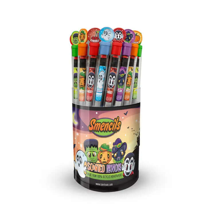 Cylinder of 50 Halloween Smencils, Scented Pencils