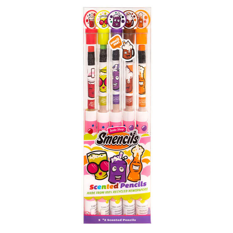 Pack of 5 Soda Shop Smencils, Scented Pencils