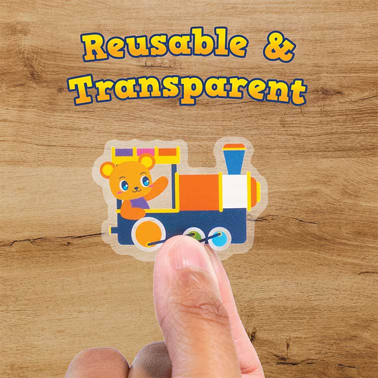 Sticker wonder fantasy fun fair themed Scented activity kit with resusable and transparent stickers