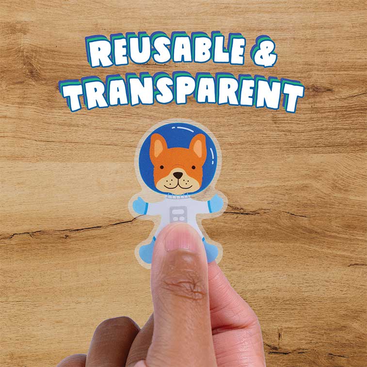 Sticker wonder Stellar Expedition themed Scented activity kit with resusable and transparent stickers