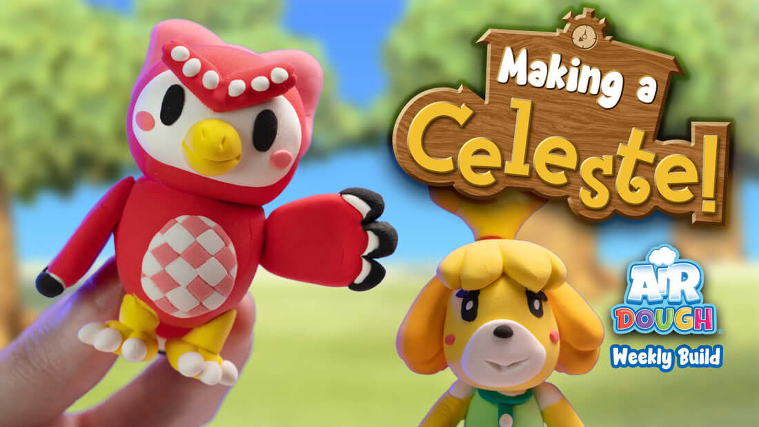 Celeste From Animal Crossing made with Air Dough