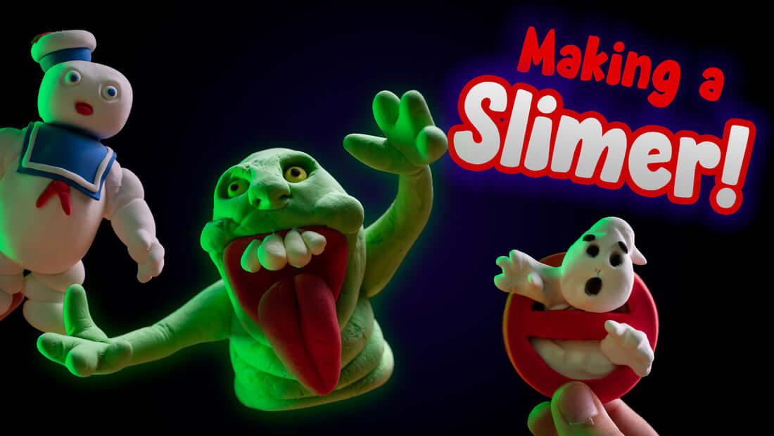 Slimer From Ghostbusters made with Air Dough