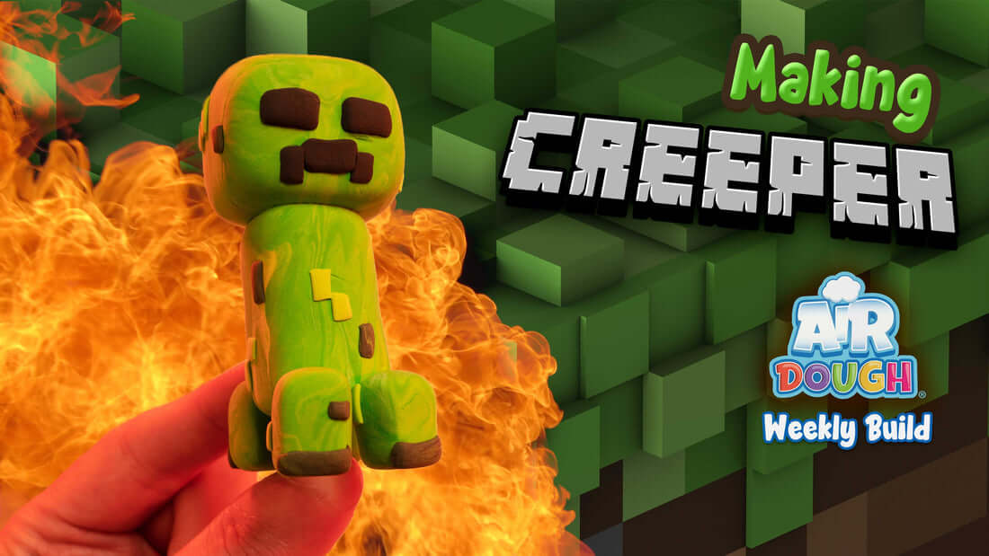 Minecraft Creeper made with Air Dough