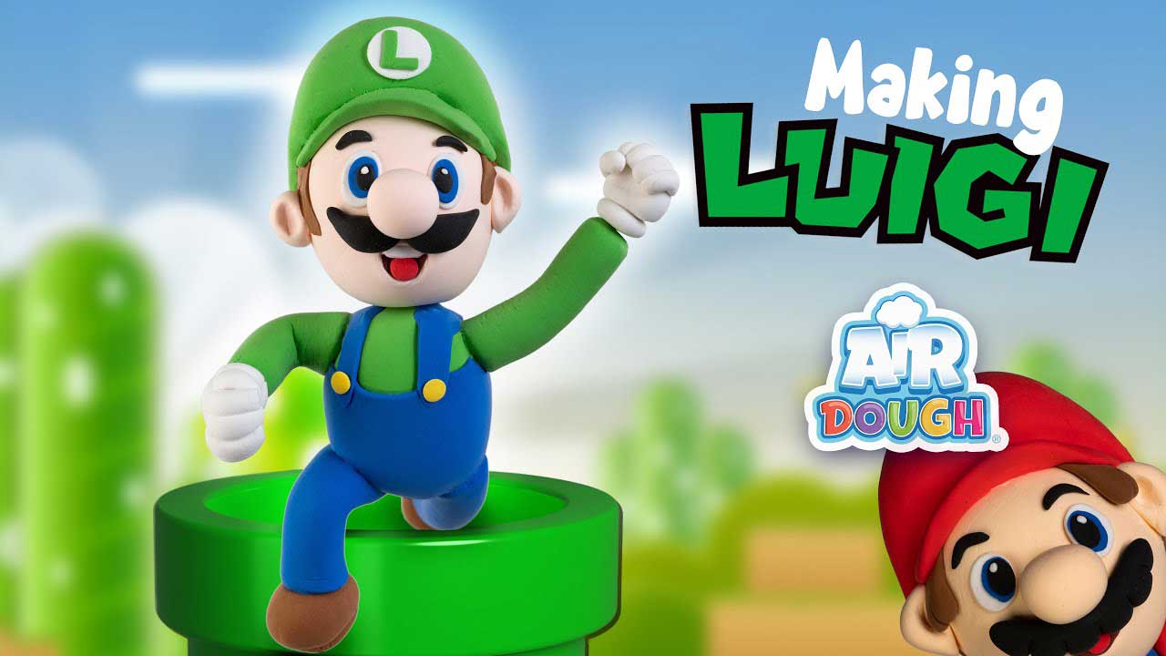 Luigi From The New Mario Movie With Air Dough