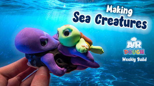 Sea Creatures Wind Up Toy made with Air Dough