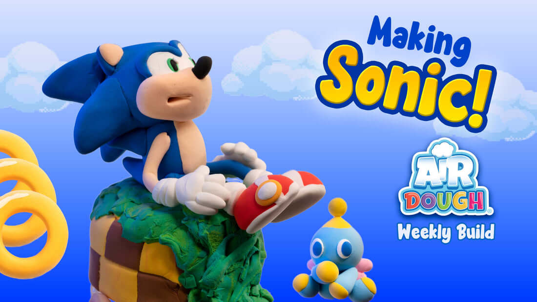 Sonic The Hedgehog made with Air Dough