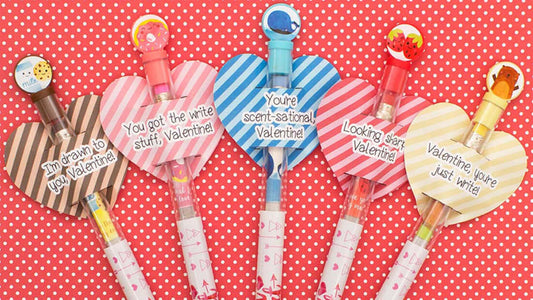 Sweet Heart Smencils, Scented Pencils with hearts on them