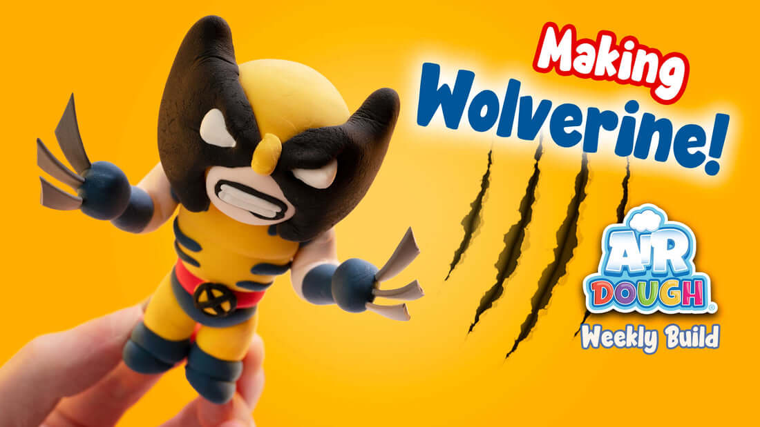 Wolverine From X-Men Marvel Comics made with Air Dough