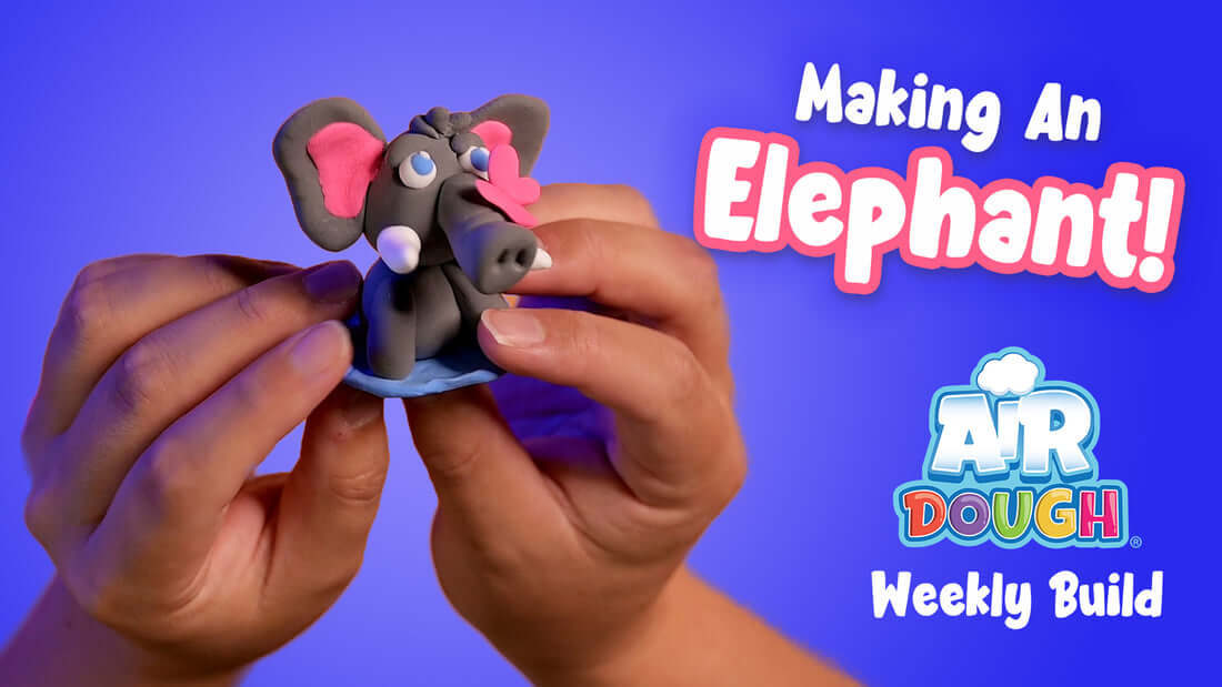 Cute Elephant made with Air Dough