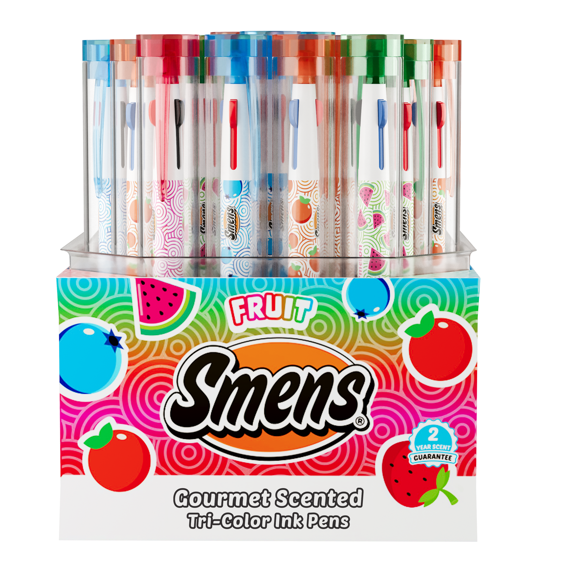 Tri-Color Smens® 32-Count | Scented 3-in-1 Clickable Gel Pens