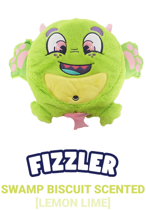 Fizzler lives deep in the swamp, where his fumes create fizzy bubbles that keep the murky waters sparkling. He is revered as the guardian of the marshlands, his toots signaling harmony in the boggy realm.