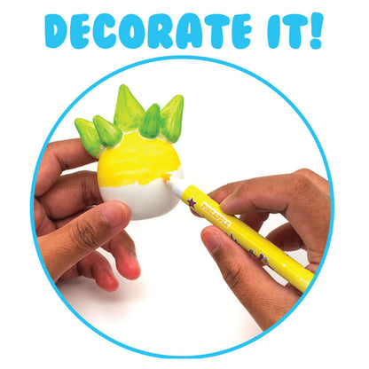 Close up of a piece of white Air Dough the lightest, most amazing dough on Earth! being decorated using Smarkers