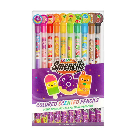 Pack of 10 Colored Smencils, Scented Pencils