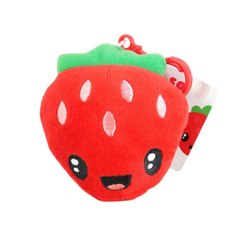 Strawberry Scented Plush, Strawberry Backpack Buddies Clip