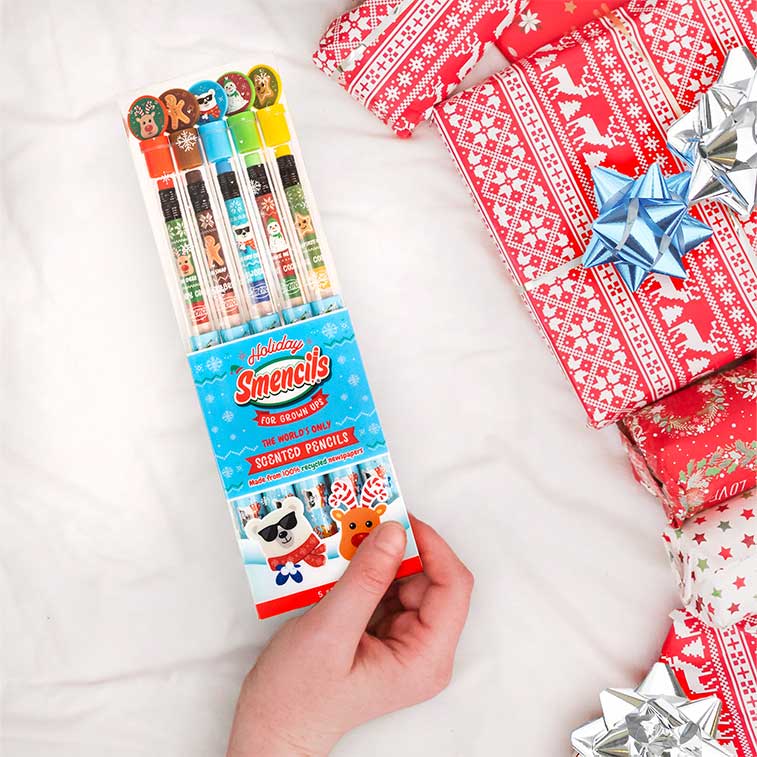 Smencils North Pole Scented Pencils, Stationery, Christmas, 5 Pieces