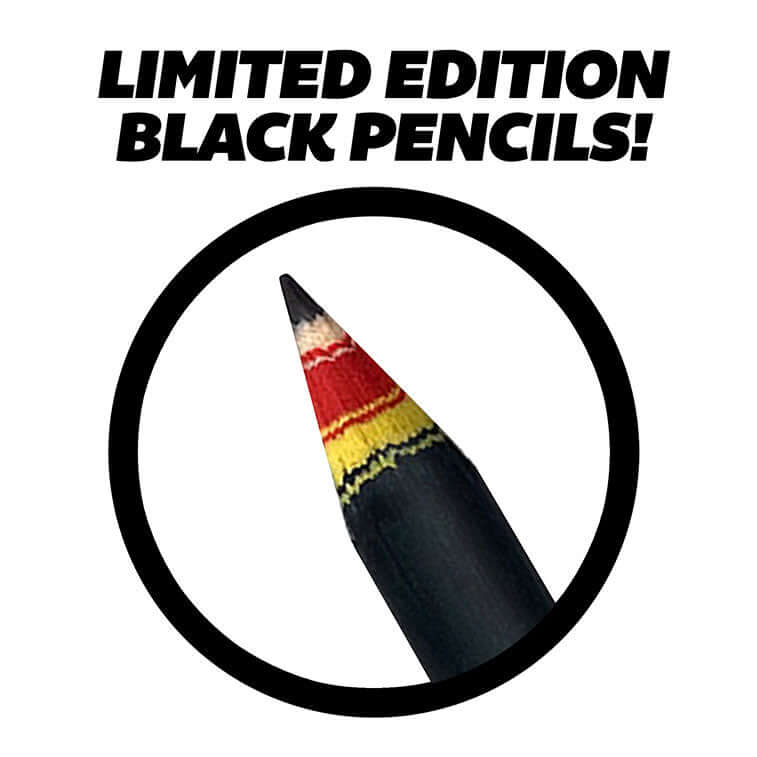 Close up of Limited edition Black Pencils