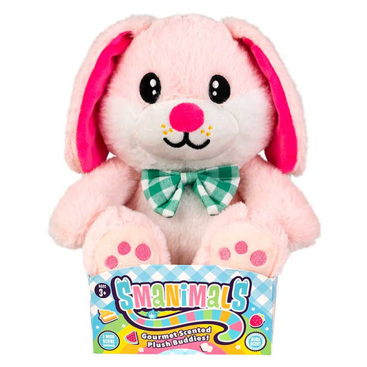 Pink Smanimals Spring Bunny plush in spring designed display box
