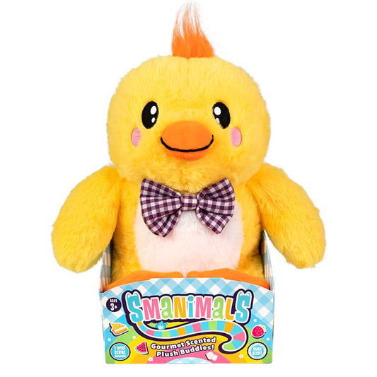 Yellow Smanimals Spring Chick plush in a spring designed display box