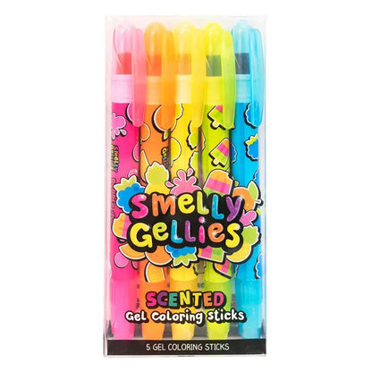 Pack of 5 Scented Gel Crayons, Smelly Gellies