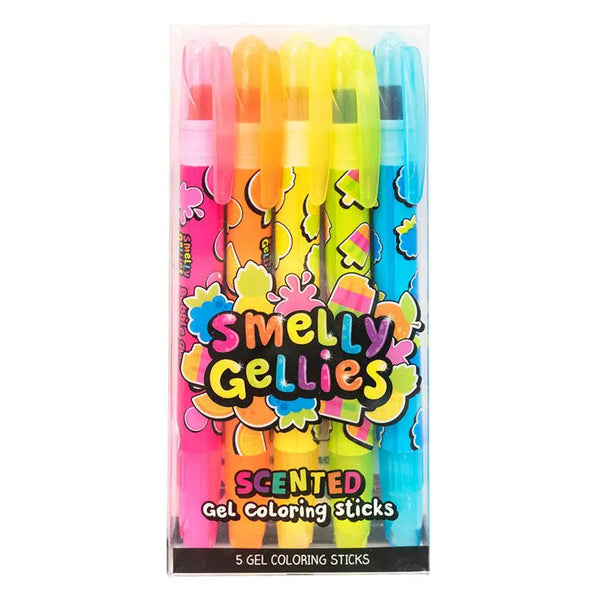 Pack of 5 Scented Gel Crayons, Smelly Gellies