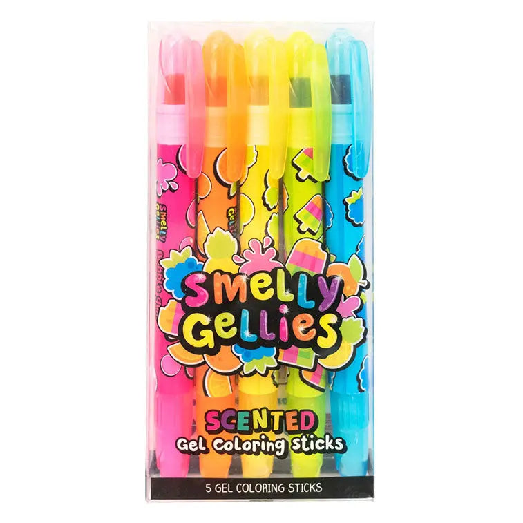 Pack of 5 Scented Gel Crayons, Smelly Gellies