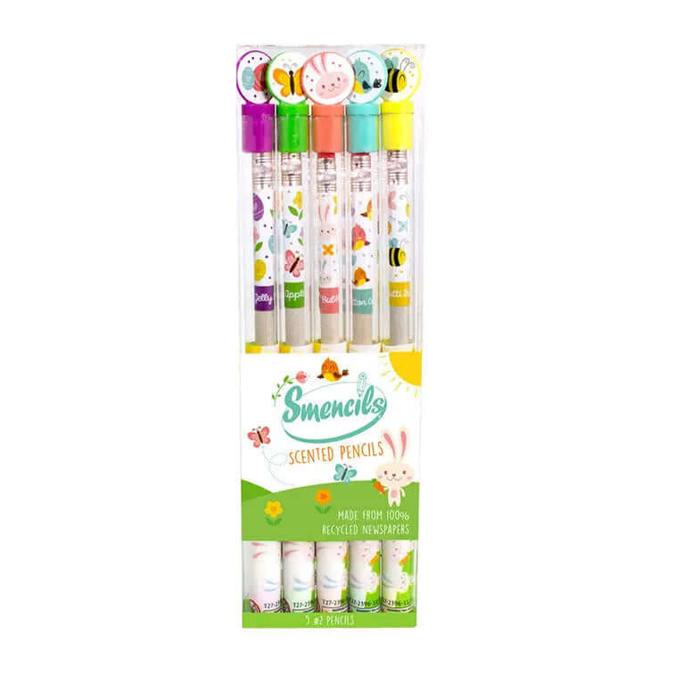 Pack of 5 Spring Smencils, Scented Pencils