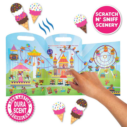 Sticker wonder fantasy fun fair themed Scented activity kit with a scratch and sniff scenery