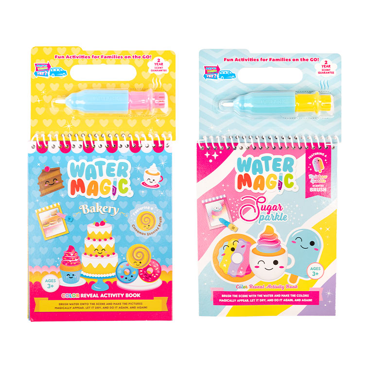 Water Magic Bakery & Sugar Sparkle fun on the go activity kits Bundle with scented water brush