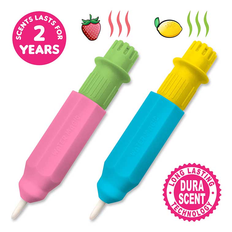 Strawberry and Lemon 2 year guaranteed scented Water Magic brushes